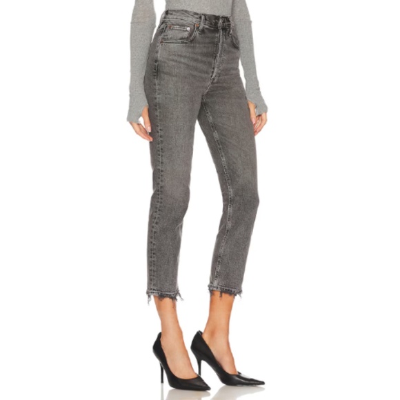 Agolde Riley High Rise Straight Crop Jeans in Century - Picture 2 of 12
